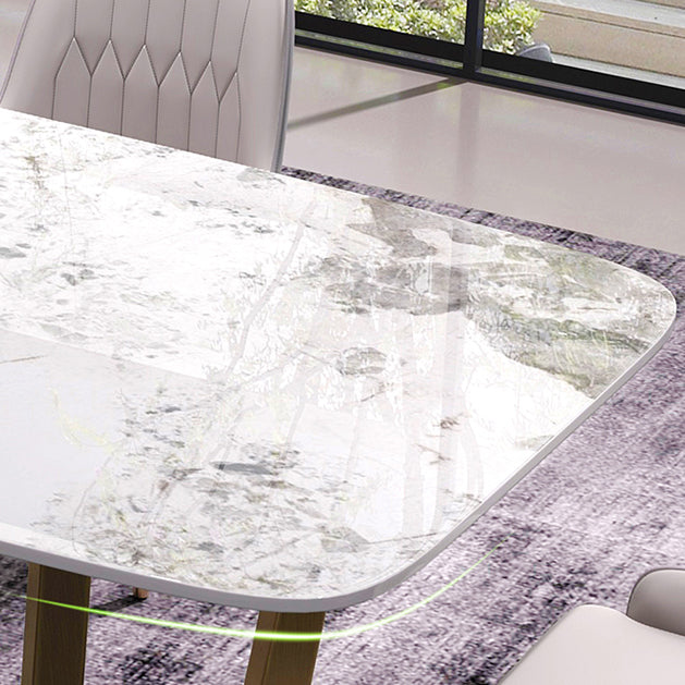 Luxury Sintered Stone Dining Table Rectangle Table with Trestle Pedestal Clearhalo ' dining_table' 'Dining Tables & Seating' 'Dining Tables' 'furn' 'furn_dining_table' 'Furniture' 'furniture_dining_table' 'Kitchen & Dining Furniture' 'kitchen&dining_furn' 'kitchen' 'kitchen_dining_table' 4239229