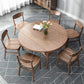 Modern Brown Dining Table Round Solid Wood Dining Table with 4 Legs for Home Clearhalo ' dining_table' 'Dining Tables & Seating' 'Dining Tables' 'furn' 'furn_dining_table' 'Furniture' 'furniture_dining_table' 'Kitchen & Dining Furniture' 'kitchen&dining_furn' 'kitchen' 'kitchen_dining_table' 4239235