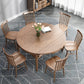 Modern Brown Dining Table Round Solid Wood Dining Table with 4 Legs for Home Clearhalo ' dining_table' 'Dining Tables & Seating' 'Dining Tables' 'furn' 'furn_dining_table' 'Furniture' 'furniture_dining_table' 'Kitchen & Dining Furniture' 'kitchen&dining_furn' 'kitchen' 'kitchen_dining_table' 4239236