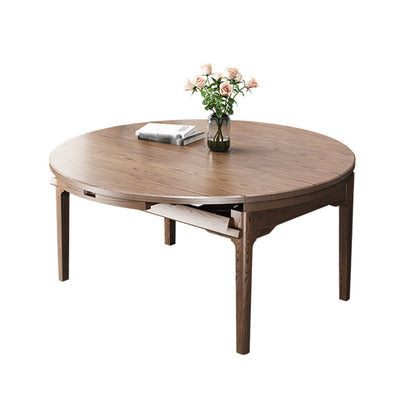 Modern Brown Dining Table Round Solid Wood Dining Table with 4 Legs for Home Without Chairs Clearhalo ' dining_table' 'Dining Tables & Seating' 'Dining Tables' 'furn' 'furn_dining_table' 'Furniture' 'furniture_dining_table' 'Kitchen & Dining Furniture' 'kitchen&dining_furn' 'kitchen' 'kitchen_dining_table' 4239239
