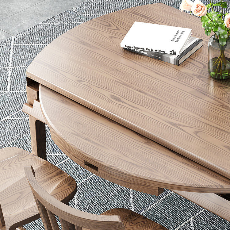 Modern Brown Dining Table Round Solid Wood Dining Table with 4 Legs for Home Clearhalo ' dining_table' 'Dining Tables & Seating' 'Dining Tables' 'furn' 'furn_dining_table' 'Furniture' 'furniture_dining_table' 'Kitchen & Dining Furniture' 'kitchen&dining_furn' 'kitchen' 'kitchen_dining_table' 4239240