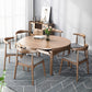 Modern Brown Dining Table Round Solid Wood Dining Table with 4 Legs for Home Clearhalo ' dining_table' 'Dining Tables & Seating' 'Dining Tables' 'furn' 'furn_dining_table' 'Furniture' 'furniture_dining_table' 'Kitchen & Dining Furniture' 'kitchen&dining_furn' 'kitchen' 'kitchen_dining_table' 4239244