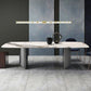 Metal Traditional Luxury Rectangle Table Sintered Stone Indoor Table for Kitchen Clearhalo ' dining_table' 'Dining Tables & Seating' 'Dining Tables' 'furn' 'furn_dining_table' 'Furniture' 'furniture_dining_table' 'Kitchen & Dining Furniture' 'kitchen&dining_furn' 'kitchen' 'kitchen_dining_table' 4239253