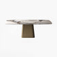 Metal Traditional Luxury Rectangular Table Sintered Stone Table Gold Without Chairs Clearhalo ' dining_table' 'Dining Tables & Seating' 'Dining Tables' 'furn' 'furn_dining_table' 'Furniture' 'furniture_dining_table' 'Kitchen & Dining Furniture' 'kitchen&dining_furn' 'kitchen' 'kitchen_dining_table' 4239267
