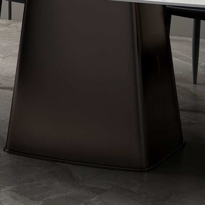 Metal Traditional Luxury Rectangular Table Sintered Stone Table Clearhalo ' dining_table' 'Dining Tables & Seating' 'Dining Tables' 'furn' 'furn_dining_table' 'Furniture' 'furniture_dining_table' 'Kitchen & Dining Furniture' 'kitchen&dining_furn' 'kitchen' 'kitchen_dining_table' 4239275