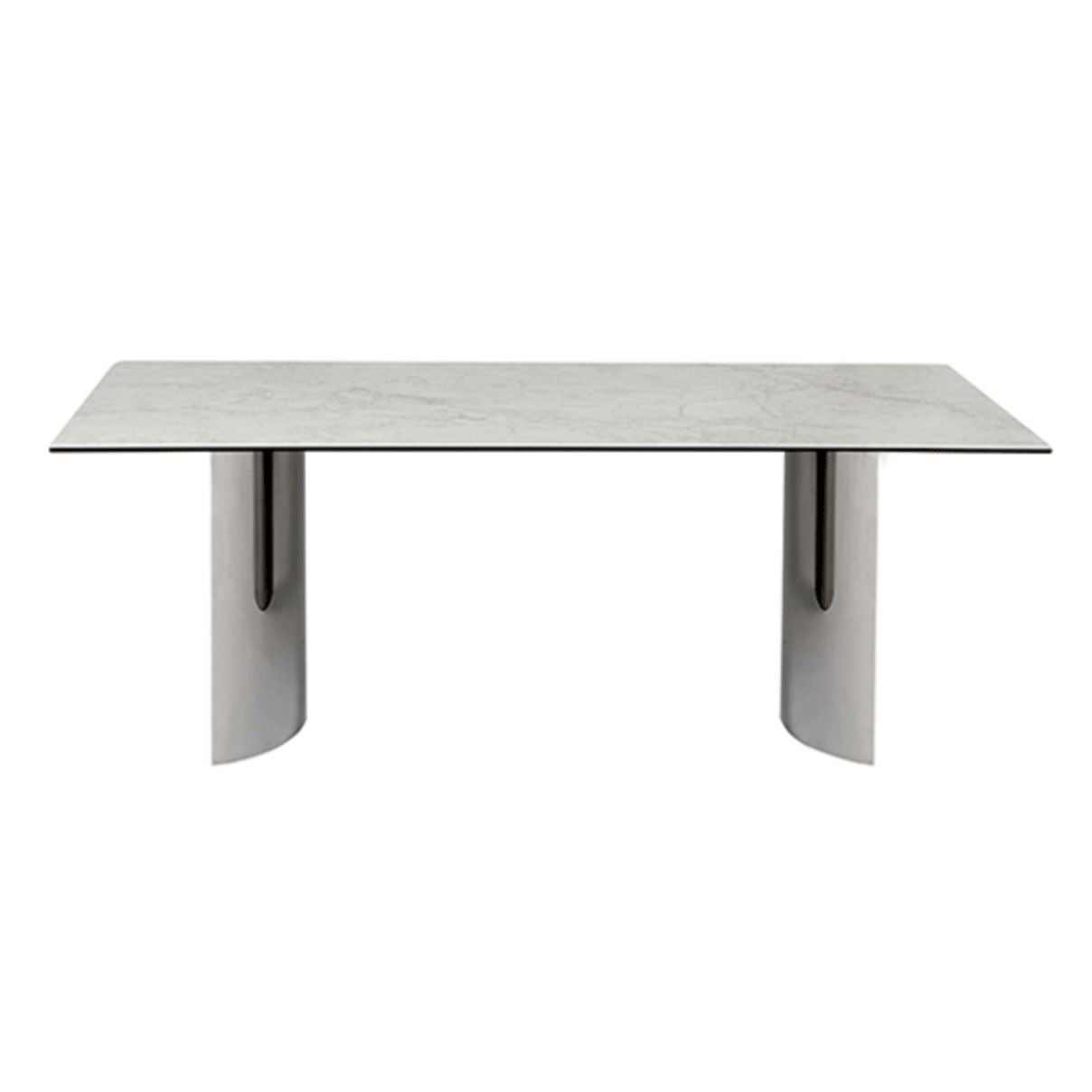 Metal Traditional Luxury Rectangle Table White Sintered Stone Table for Kitchen and Dining Room Clearhalo ' dining_table' 'Dining Tables & Seating' 'Dining Tables' 'furn' 'furn_dining_table' 'Furniture' 'furniture_dining_table' 'Kitchen & Dining Furniture' 'kitchen&dining_furn' 'kitchen' 'kitchen_dining_table' 4239286