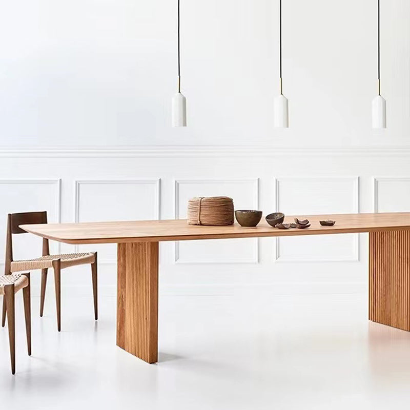 Solid Wood Contemporary Rectangle Table Wood Top Table for Dining Room Clearhalo ' dining_table' 'Dining Tables & Seating' 'Dining Tables' 'furn' 'furn_dining_table' 'Furniture' 'furniture_dining_table' 'Kitchen & Dining Furniture' 'kitchen&dining_furn' 'kitchen' 'kitchen_dining_table' 4239295