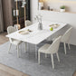 Modern Rectangle Dining Table White Sintered Stone Dining Table with Acrylic Base for Kitchen Clearhalo ' dining_table' 'Dining Tables & Seating' 'Dining Tables' 'furn' 'furn_dining_table' 'Furniture' 'furniture_dining_table' 'Kitchen & Dining Furniture' 'kitchen&dining_furn' 'kitchen' 'kitchen_dining_table' 4239305