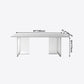 Modern Rectangle Dining Table White Sintered Stone Dining Table with Acrylic Base for Kitchen Clearhalo ' dining_table' 'Dining Tables & Seating' 'Dining Tables' 'furn' 'furn_dining_table' 'Furniture' 'furniture_dining_table' 'Kitchen & Dining Furniture' 'kitchen&dining_furn' 'kitchen' 'kitchen_dining_table' 4239311
