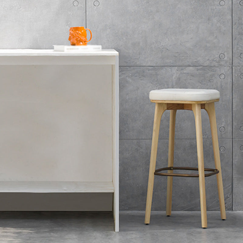 Industrial Style Armless Barstool Leather 30-inch Seat Height Counter Stools Clearhalo 'Bar Furniture' 'Bar Stools' 'bar_stools' 'furn' 'furn_bar_stools' 'furniture_bar_stools' 'Kitchen & Dining Furniture' 'kitchen&dining_furn' 'kitchen' 'kitchen_furn' Furniture' 4239356