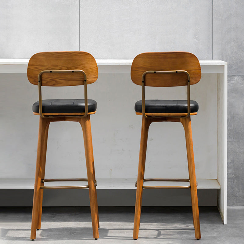 Industrial Style Armless Barstool Leather 30-inch Seat Height Counter Stools Clearhalo 'Bar Furniture' 'Bar Stools' 'bar_stools' 'furn' 'furn_bar_stools' 'furniture_bar_stools' 'Kitchen & Dining Furniture' 'kitchen&dining_furn' 'kitchen' 'kitchen_furn' Furniture' 4239358