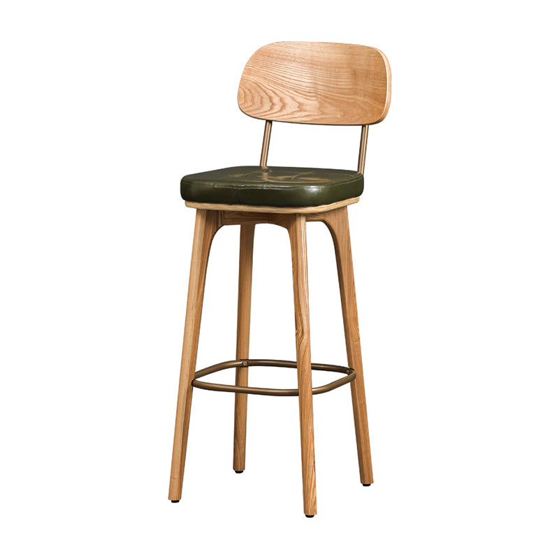 Industrial Style Armless Barstool Leather 30-inch Seat Height Counter Stools Clearhalo 'Bar Furniture' 'Bar Stools' 'bar_stools' 'furn' 'furn_bar_stools' 'furniture_bar_stools' 'Kitchen & Dining Furniture' 'kitchen&dining_furn' 'kitchen' 'kitchen_furn' Furniture' 4239361