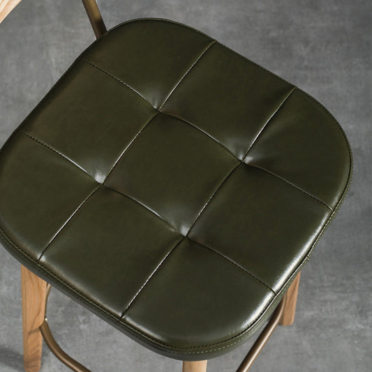 Industrial Style Armless Barstool Leather 30-inch Seat Height Counter Stools Clearhalo 'Bar Furniture' 'Bar Stools' 'bar_stools' 'furn' 'furn_bar_stools' 'furniture_bar_stools' 'Kitchen & Dining Furniture' 'kitchen&dining_furn' 'kitchen' 'kitchen_furn' Furniture' 4239365