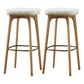 Industrial Style Armless Barstool Leather 30-inch Seat Height Counter Stools White Backless 2 Piece Set Clearhalo 'Bar Furniture' 'Bar Stools' 'bar_stools' 'furn' 'furn_bar_stools' 'furniture_bar_stools' 'Kitchen & Dining Furniture' 'kitchen&dining_furn' 'kitchen' 'kitchen_furn' Furniture' 4239367
