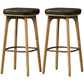 Industrial Style Armless Barstool Leather 30-inch Seat Height Counter Stools Army Green Backless 2 Piece Set Clearhalo 'Bar Furniture' 'Bar Stools' 'bar_stools' 'furn' 'furn_bar_stools' 'furniture_bar_stools' 'Kitchen & Dining Furniture' 'kitchen&dining_furn' 'kitchen' 'kitchen_furn' Furniture' 4239368