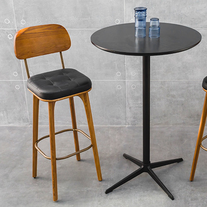 Industrial Style Armless Barstool Leather 30-inch Seat Height Counter Stools Clearhalo 'Bar Furniture' 'Bar Stools' 'bar_stools' 'furn' 'furn_bar_stools' 'furniture_bar_stools' 'Kitchen & Dining Furniture' 'kitchen&dining_furn' 'kitchen' 'kitchen_furn' Furniture' 4239370