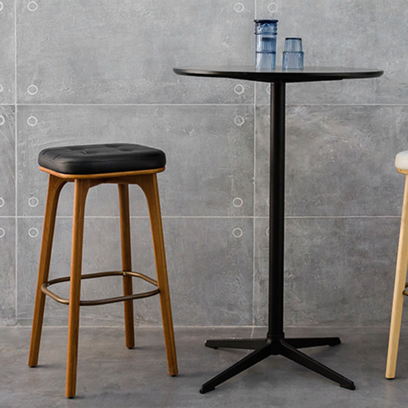 Industrial Style Armless Barstool Leather 30-inch Seat Height Counter Stools Clearhalo 'Bar Furniture' 'Bar Stools' 'bar_stools' 'furn' 'furn_bar_stools' 'furniture_bar_stools' 'Kitchen & Dining Furniture' 'kitchen&dining_furn' 'kitchen' 'kitchen_furn' Furniture' 4239374