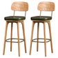 Industrial Style Armless Barstool Leather 30-inch Seat Height Counter Stools Army Green With Back 2 Piece Set Clearhalo 'Bar Furniture' 'Bar Stools' 'bar_stools' 'furn' 'furn_bar_stools' 'furniture_bar_stools' 'Kitchen & Dining Furniture' 'kitchen&dining_furn' 'kitchen' 'kitchen_furn' Furniture' 4239375