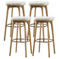 Industrial Style Armless Barstool Leather 30-inch Seat Height Counter Stools White Backless 4 Piece Set Clearhalo 'Bar Furniture' 'Bar Stools' 'bar_stools' 'furn' 'furn_bar_stools' 'furniture_bar_stools' 'Kitchen & Dining Furniture' 'kitchen&dining_furn' 'kitchen' 'kitchen_furn' Furniture' 4239377