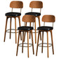 Industrial Style Armless Barstool Leather 30-inch Seat Height Counter Stools Black With Back 4 Piece Set Clearhalo 'Bar Furniture' 'Bar Stools' 'bar_stools' 'furn' 'furn_bar_stools' 'furniture_bar_stools' 'Kitchen & Dining Furniture' 'kitchen&dining_furn' 'kitchen' 'kitchen_furn' Furniture' 4239379