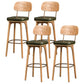 Industrial Style Armless Barstool Leather 30-inch Seat Height Counter Stools Army Green With Back 4 Piece Set Clearhalo 'Bar Furniture' 'Bar Stools' 'bar_stools' 'furn' 'furn_bar_stools' 'furniture_bar_stools' 'Kitchen & Dining Furniture' 'kitchen&dining_furn' 'kitchen' 'kitchen_furn' Furniture' 4239381