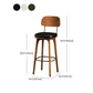 Industrial Style Armless Barstool Leather 30-inch Seat Height Counter Stools Clearhalo 'Bar Furniture' 'Bar Stools' 'bar_stools' 'furn' 'furn_bar_stools' 'furniture_bar_stools' 'Kitchen & Dining Furniture' 'kitchen&dining_furn' 'kitchen' 'kitchen_furn' Furniture' 4239383