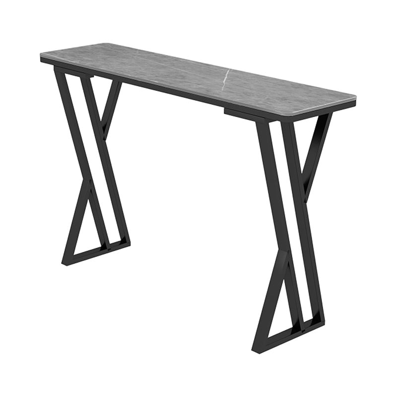 Stone Top Bar Table 42-inch Height Industrial Style Bistro Table for Restaurant Gray Clearhalo 'Bar Furniture' 'Bar Tables' 'bar_tables' 'Furniture' 'furniture_bar_tables' 'Kitchen & Dining Furniture' 'kitchen&dining_furn' 'kitchen' 4240122