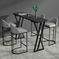 Stone Top Bar Table 42-inch Height Industrial Style Bistro Table for Restaurant Clearhalo 'Bar Furniture' 'Bar Tables' 'bar_tables' 'Furniture' 'furniture_bar_tables' 'Kitchen & Dining Furniture' 'kitchen&dining_furn' 'kitchen' 4240130