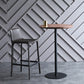 Industrial Wood Bar Dining Table Round Indoor Bistro Table with Single Pedestal Clearhalo 'Bar Furniture' 'Bar Tables' 'bar_tables' 'Furniture' 'furniture_bar_tables' 'Kitchen & Dining Furniture' 'kitchen&dining_furn' 'kitchen' 4240141