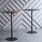 Industrial Wood Bar Dining Table Round Indoor Bistro Table with Single Pedestal Clearhalo 'Bar Furniture' 'Bar Tables' 'bar_tables' 'Furniture' 'furniture_bar_tables' 'Kitchen & Dining Furniture' 'kitchen&dining_furn' 'kitchen' 4240146