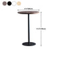 Industrial Wood Bar Dining Table Round Indoor Bistro Table with Single Pedestal Clearhalo 'Bar Furniture' 'Bar Tables' 'bar_tables' 'Furniture' 'furniture_bar_tables' 'Kitchen & Dining Furniture' 'kitchen&dining_furn' 'kitchen' 4240160