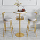 Nordic Artificial Marble Bar Table 42-inch Height Metal Base Bistro Table Clearhalo 'Bar Furniture' 'Bar Tables' 'bar_tables' 'Furniture' 'furniture_bar_tables' 'Kitchen & Dining Furniture' 'kitchen&dining_furn' 'kitchen' 4240169