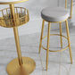 Nordic Artificial Marble Bar Table 42-inch Height Metal Base Bistro Table Clearhalo 'Bar Furniture' 'Bar Tables' 'bar_tables' 'Furniture' 'furniture_bar_tables' 'Kitchen & Dining Furniture' 'kitchen&dining_furn' 'kitchen' 4240172
