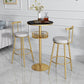 Nordic Artificial Marble Bar Table 42-inch Height Metal Base Bistro Table Clearhalo 'Bar Furniture' 'Bar Tables' 'bar_tables' 'Furniture' 'furniture_bar_tables' 'Kitchen & Dining Furniture' 'kitchen&dining_furn' 'kitchen' 4240174