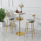 Nordic Artificial Marble Bar Table 42-inch Height Metal Base Bistro Table Clearhalo 'Bar Furniture' 'Bar Tables' 'bar_tables' 'Furniture' 'furniture_bar_tables' 'Kitchen & Dining Furniture' 'kitchen&dining_furn' 'kitchen' 4240175