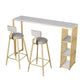 Artificial Marble Cocktail Bar Table 42-inch Height Metal Base Bar Height Storage Table Clearhalo 'Bar Furniture' 'Bar Tables' 'bar_tables' 'Furniture' 'furniture_bar_tables' 'Kitchen & Dining Furniture' 'kitchen&dining_furn' 'kitchen' 4240182
