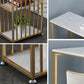 Artificial Marble Cocktail Bar Table 42-inch Height Metal Base Bar Height Storage Table Clearhalo 'Bar Furniture' 'Bar Tables' 'bar_tables' 'Furniture' 'furniture_bar_tables' 'Kitchen & Dining Furniture' 'kitchen&dining_furn' 'kitchen' 4240186