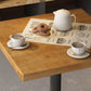 Industrial Square Hemlock Bar Dining Table Iron Indoor Bistro Table with Single Pedestal Clearhalo 'Bar Furniture' 'Bar Tables' 'bar_tables' 'Furniture' 'furniture_bar_tables' 'Kitchen & Dining Furniture' 'kitchen&dining_furn' 'kitchen' 4240198