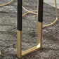 Glam Style Cocktail Bar Table 42-inch Height Wood Top Iron Frame Bar Table Clearhalo 'Bar Furniture' 'Bar Tables' 'bar_tables' 'Furniture' 'furniture_bar_tables' 'Kitchen & Dining Furniture' 'kitchen&dining_furn' 'kitchen' 4240213