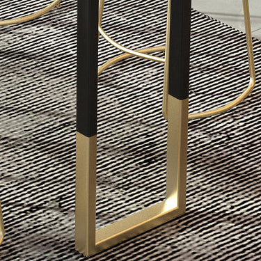 Glam Style Cocktail Bar Table 42-inch Height Wood Top Iron Frame Bar Table Clearhalo 'Bar Furniture' 'Bar Tables' 'bar_tables' 'Furniture' 'furniture_bar_tables' 'Kitchen & Dining Furniture' 'kitchen&dining_furn' 'kitchen' 4240213