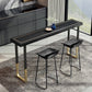 Glam Style Cocktail Bar Table 42-inch Height Wood Top Iron Frame Bar Table Clearhalo 'Bar Furniture' 'Bar Tables' 'bar_tables' 'Furniture' 'furniture_bar_tables' 'Kitchen & Dining Furniture' 'kitchen&dining_furn' 'kitchen' 4240217
