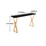 42-inch Height Cocktail Bar Table Nordic Black Wood Top Table for Dining Room Clearhalo 'Bar Furniture' 'Bar Tables' 'bar_tables' 'Furniture' 'furniture_bar_tables' 'Kitchen & Dining Furniture' 'kitchen&dining_furn' 'kitchen' 4240237