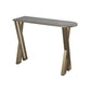 42-inch Height Cocktail Bar Table Glam Style Gold Frame Bar Table for Indoor Gray Clearhalo 'Bar Furniture' 'Bar Tables' 'bar_tables' 'Furniture' 'furniture_bar_tables' 'Kitchen & Dining Furniture' 'kitchen&dining_furn' 'kitchen' 4240295