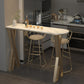 42-inch Height Cocktail Bar Table Glam Style Gold Frame Bar Table for Indoor Clearhalo 'Bar Furniture' 'Bar Tables' 'bar_tables' 'Furniture' 'furniture_bar_tables' 'Kitchen & Dining Furniture' 'kitchen&dining_furn' 'kitchen' 4240299