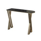 42-inch Height Cocktail Bar Table Glam Style Gold Frame Bar Table for Indoor Black Clearhalo 'Bar Furniture' 'Bar Tables' 'bar_tables' 'Furniture' 'furniture_bar_tables' 'Kitchen & Dining Furniture' 'kitchen&dining_furn' 'kitchen' 4240300