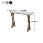 42-inch Height Cocktail Bar Table Glam Style Gold Frame Bar Table for Indoor Clearhalo 'Bar Furniture' 'Bar Tables' 'bar_tables' 'Furniture' 'furniture_bar_tables' 'Kitchen & Dining Furniture' 'kitchen&dining_furn' 'kitchen' 4240308
