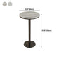 Industrial Metal Bar Table 23.6" Round Faux Marble Top Pedestal Bistro Table for Cafe Clearhalo 'Bar Furniture' 'Bar Tables' 'bar_tables' 'Furniture' 'furniture_bar_tables' 'Kitchen & Dining Furniture' 'kitchen&dining_furn' 'kitchen' 4240323