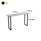 Modern Bar Wine Table Sled Indoor Rectangle Faux Marble Counter Height Table in White Clearhalo 'Bar Furniture' 'Bar Tables' 'bar_tables' 'Furniture' 'furniture_bar_tables' 'Kitchen & Dining Furniture' 'kitchen&dining_furn' 'kitchen' 4240818