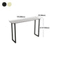 Modern Bar Wine Table Sled Indoor Rectangle Faux Marble Counter Height Table in White Clearhalo 'Bar Furniture' 'Bar Tables' 'bar_tables' 'Furniture' 'furniture_bar_tables' 'Kitchen & Dining Furniture' 'kitchen&dining_furn' 'kitchen' 4240819