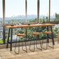 Solid Wood Natural Bistro Accent Dining Table Modern Rectangle Footrest Pub Table Clearhalo 'Bar Furniture' 'Bar Tables' 'bar_tables' 'Furniture' 'furniture_bar_tables' 'Kitchen & Dining Furniture' 'kitchen&dining_furn' 'kitchen' 4240822